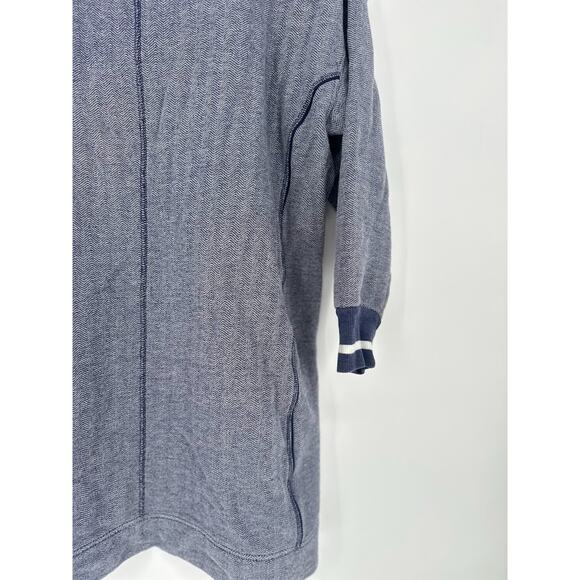 Vineyard Vines Dress XL Blue Varsity Sweatshirt Mini Preppy Coastal Pockets - Picture 5 of 11